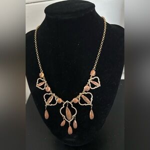 Like New Kate Spade Statement
Necklace Bib Pink Crystal
Pave Gold-plated 18 Inch